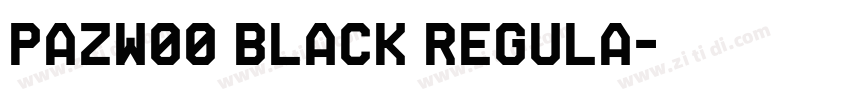 PazW00 Black Regula字体转换